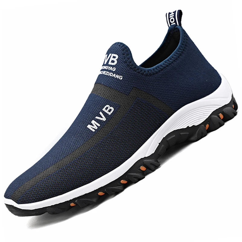 

Кроссовки мужские сетчатые легкие, повседневная прогулочная обувь, дышащие лоферы, без застежки, летние