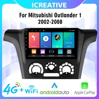 2 din 9 inch android 4g carplay car multimedia stereo navigation gps player for mitsubishi outlander 2002 2008 head unit