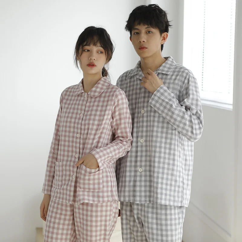 

Пижама для отдыха в стиле пары весна-осень с длинным рукавом Новинка 2022 года из хлопчатобумажной пряжи