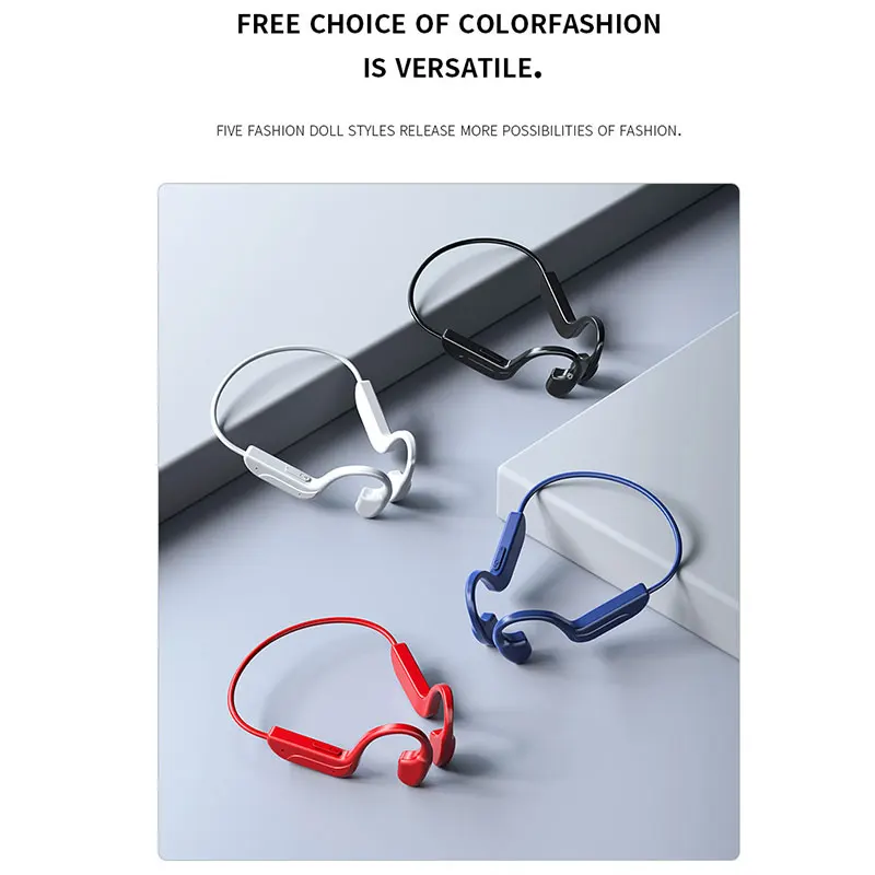 Проводящие наушники IPX8 Водонепроницаемая плавательная гарнитура MP3 Встроенные