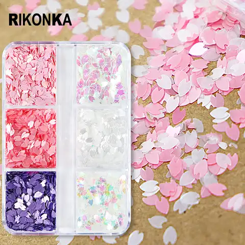 Cherry flowers, artificial flowers, 3D, white, pink petals of sakura, artificial petals for manicure “Make yourself”, spring artificial ...