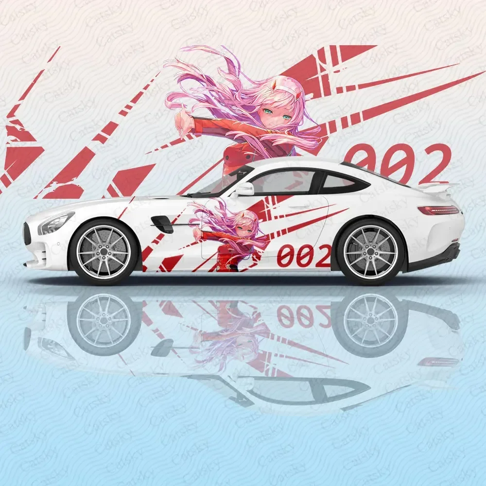 Zero Two аниме автомобильная наклейка цветок виниловые наклейки для автомобиля