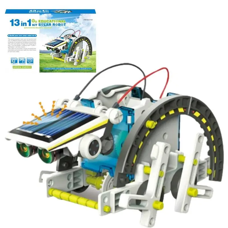 

13 In 1 Solar Robot Kits Educational Toys STEM Technology Learning Block Montessori Broad Games Intellectual Development Toys