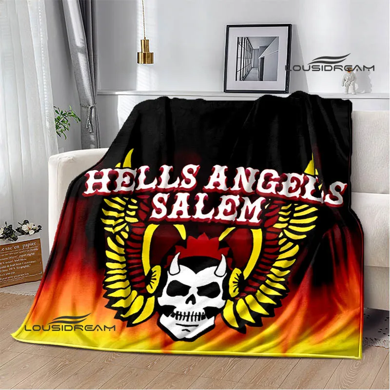

hells angels logo Printed Blanket Children Warm Blanket Flannel Soft Comfortable Blanket Home Travel Blanket Birthday Gift