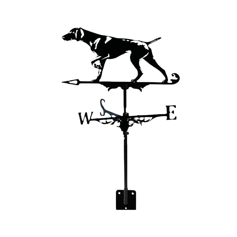 

Big Deal Black Hound Weathervane Vane Stainless Steel Spray Paint Outdoor European Rooftop Roof Ornaments