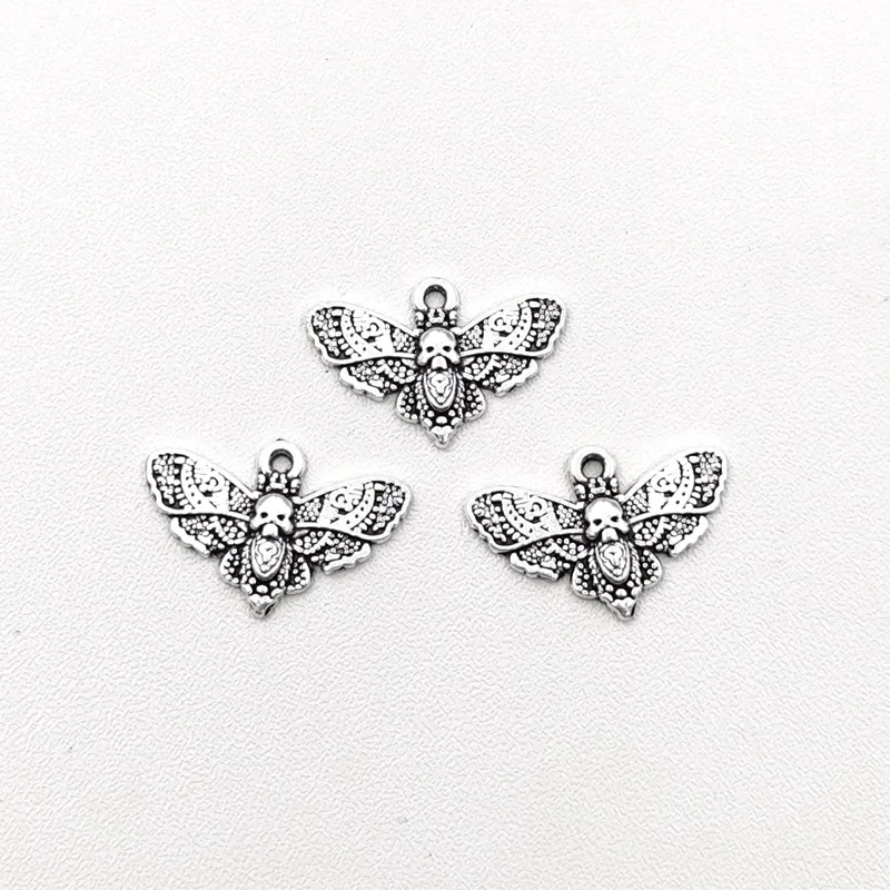 GEOMEE Антикварные черепа летучих мышей подвески из сплава 10 шт.