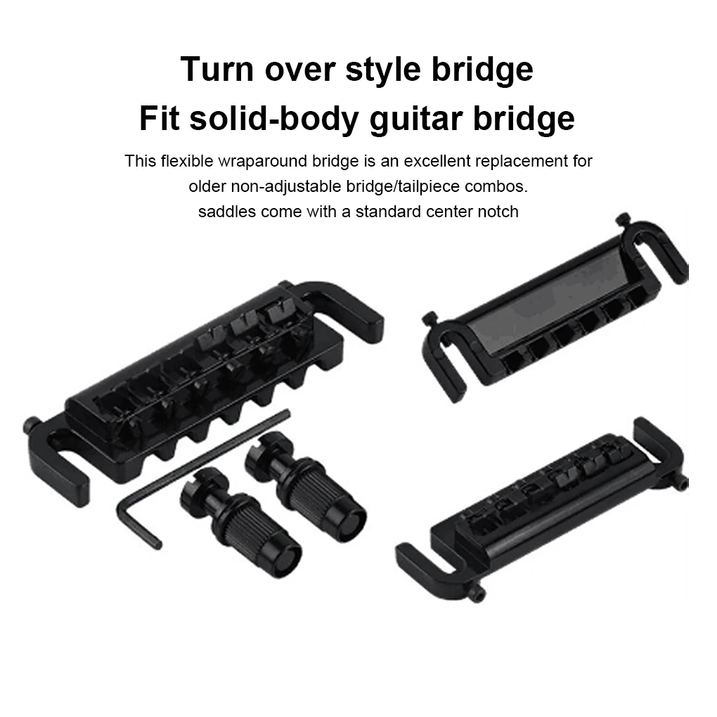 

Guitar Bridge Adjustable Saddle Decoration Musical Accessories String Plate Electric Screws Chroming Surface Replaced Part