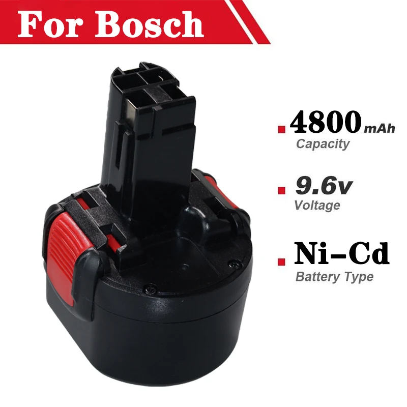 

BAT048 9.6V 4.8Ah Ni-CD Rechargeable Battery for Bosch BAT119 BH984 BPT1041 Replacement Power Tools Drill Battery GDR PSR 960