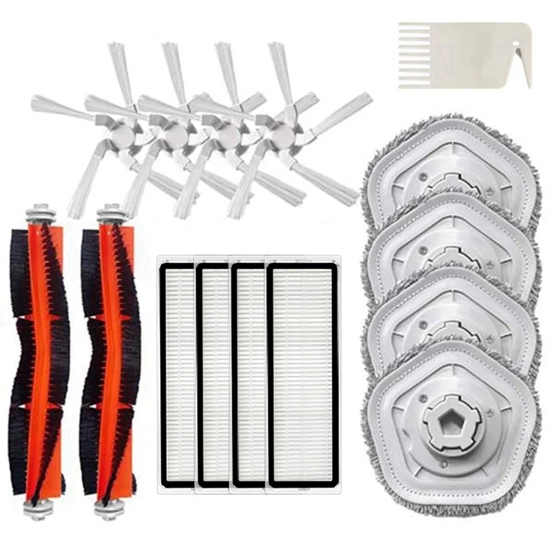 

15PCS Main Brush Mop Cloth Side Brush Vacuum Replacement Spare Parts For Xiaomi Dreame Bot W10 W10 Pro HEPA Filter