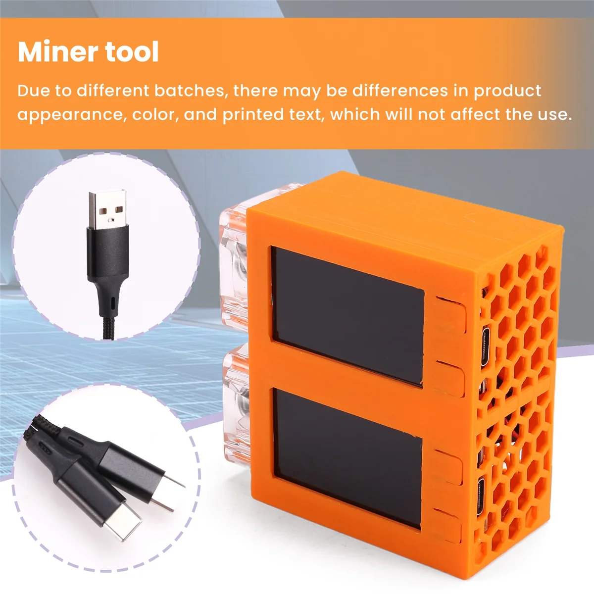 Для NerdMiner V2 Miner 78KH/Sx2 двойной экран BTC Solo Lottery Bitcoin Nerd со светящимся вентилятором D