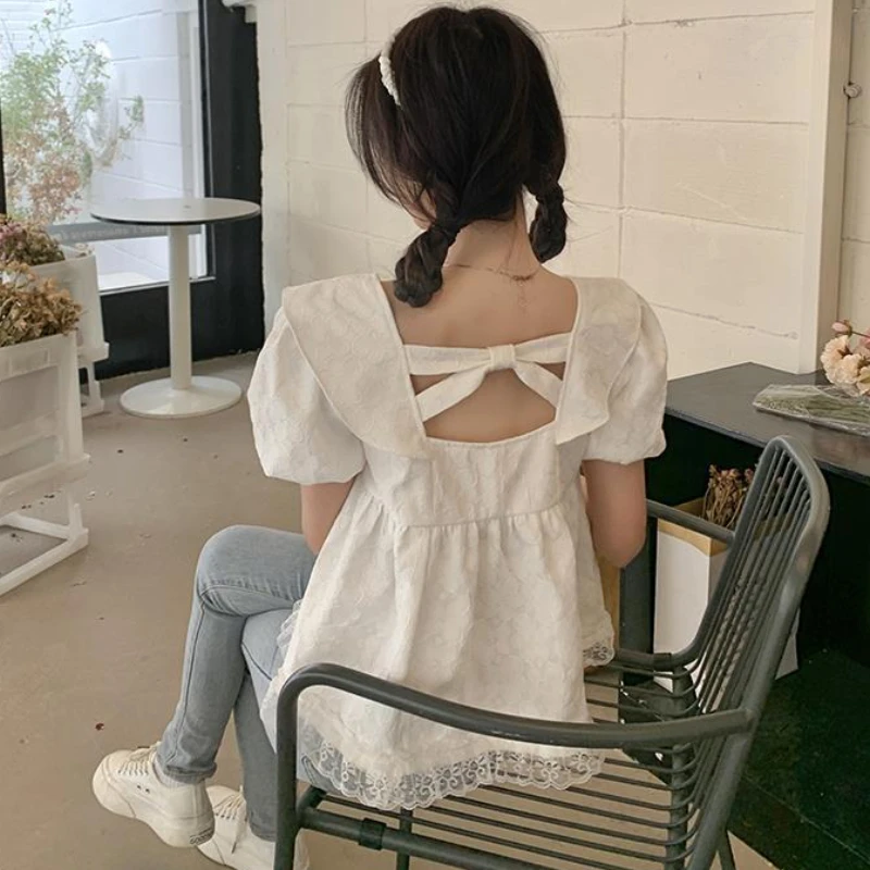 Блузки женские милые свободные повседневные дизайнерские модные простые Ulzzang