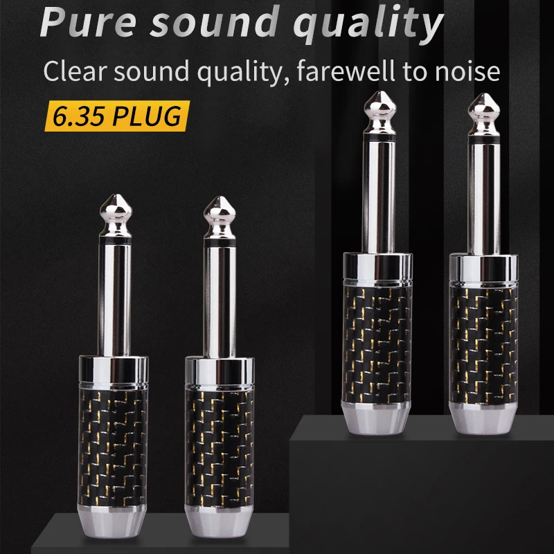 

YYAUDIO 1 шт. 6,35 мм моно разъем, 1/4 "6,3 мм штекер, моно/стерео родиевый штекер, разъем провода, аудио динамик