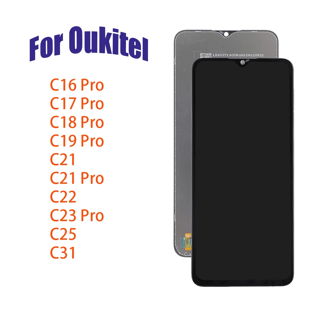 Новый протестированный полный экран для Oukitel C16 C17 C18 C19 C21 C22 C25 C31 C23 Pro, ЖК-дисплей, цифровой преобразователь экрана в сборе