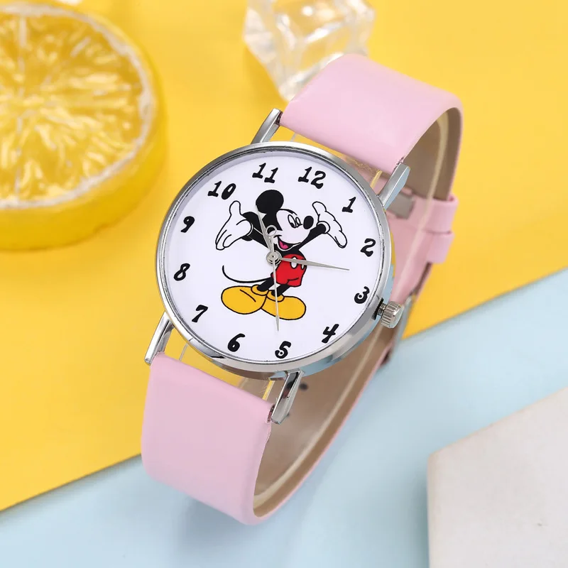 Новые детские часы Disney с Микки Маусом мультяшный персонаж Маус аналоговые