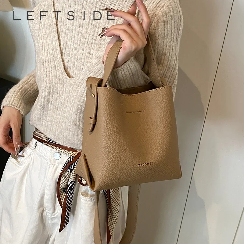 Левая сторона маленькие сумки на плечо из искусственной кожи для женщин 2024 Y2K