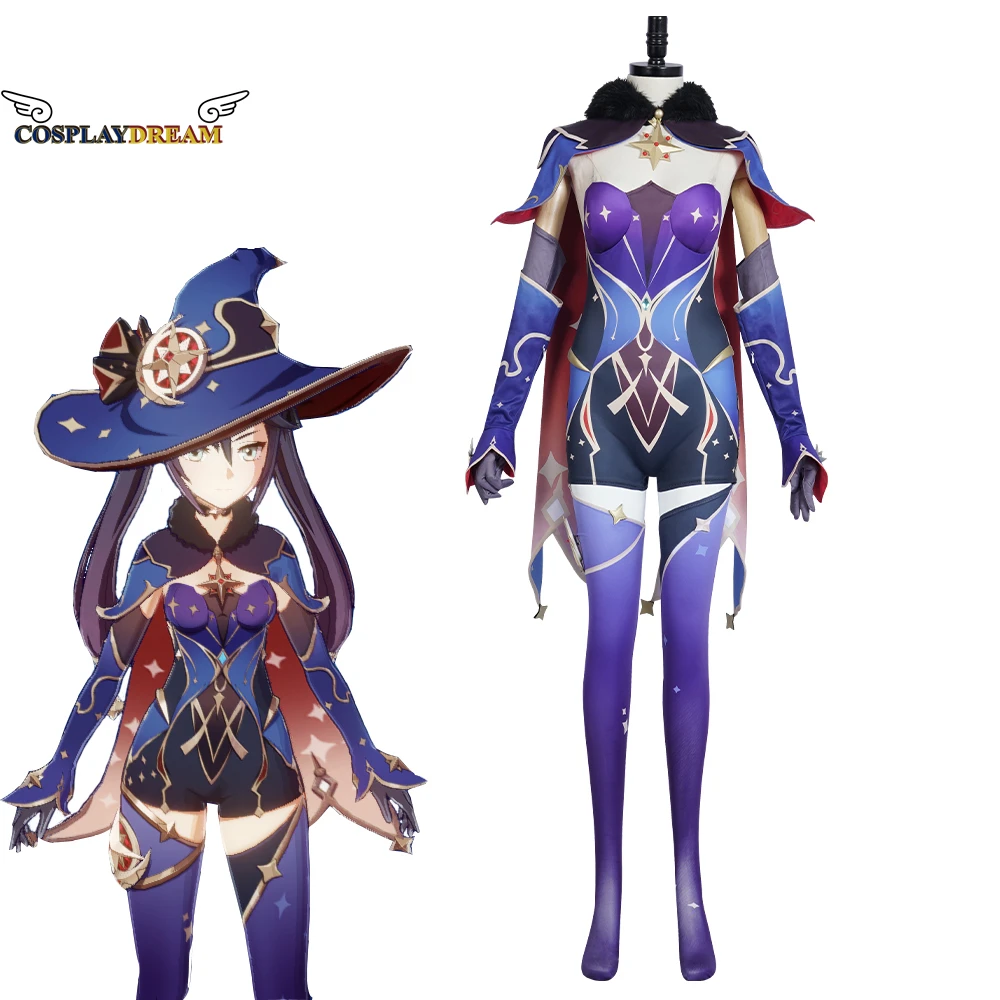 

Game Genshin Impact Mona Megistus Astral Reflection Cosplay Costume Special Cute Enigmatic Astrologer Outfit For Women 2022 NEW