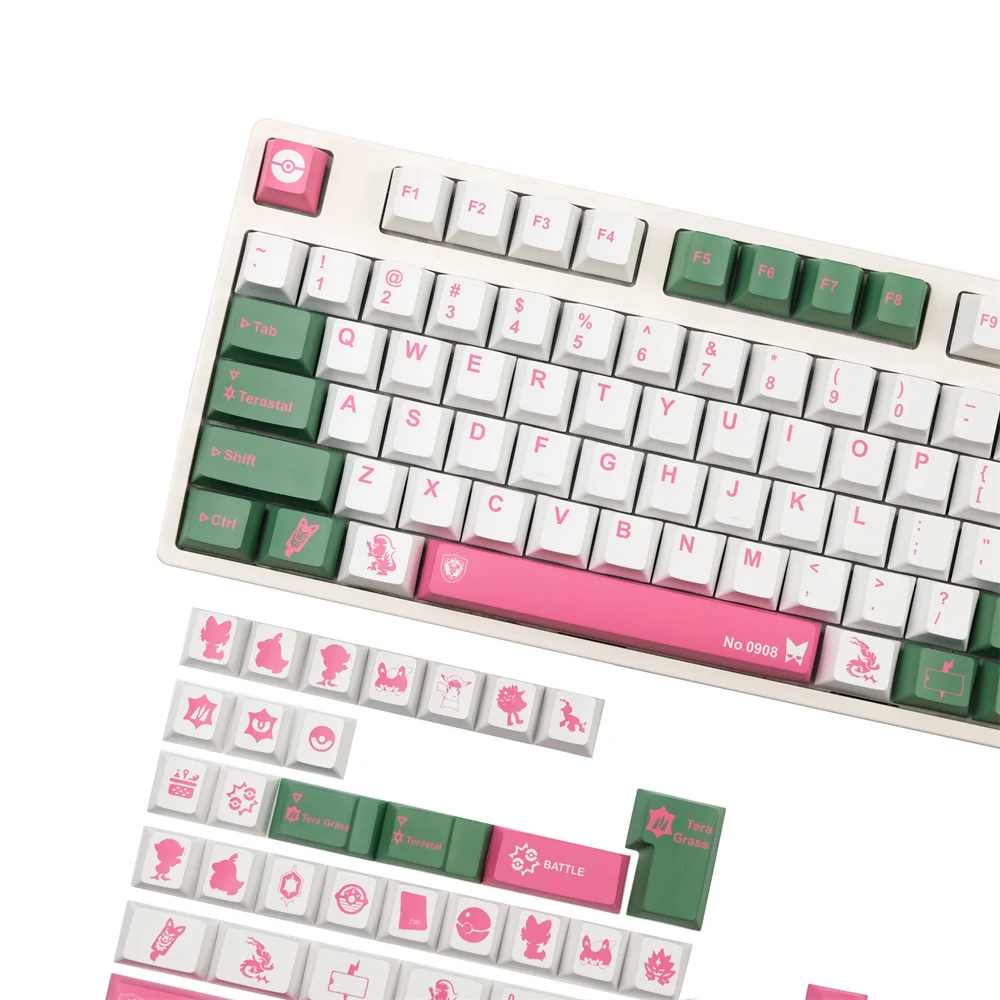 Колпачки для клавиатуры с 142 клавишами на заказ красные зеленые английские