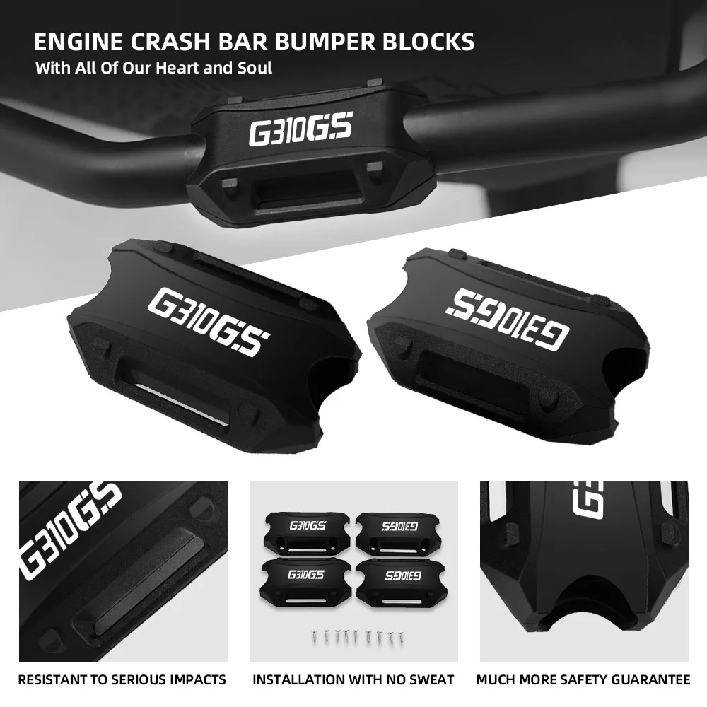 

FOR BMW G310GS G310R G310 GS 2015-2020 2021 2022 2023 Motorcycle Bumper Engine Guard Protector Block 25mm Crash Bar Decorative