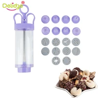 18pcsset cookie cutter biscuit machine cookie presses icing sets cake decorating nozzles fondant cake decorating tools