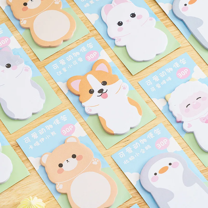 

Cartoon Penguin Rabbit Animals Memo Pad Sticky Notes Memo Notebook N Times Stationery School Supplies Kawaii Stationery