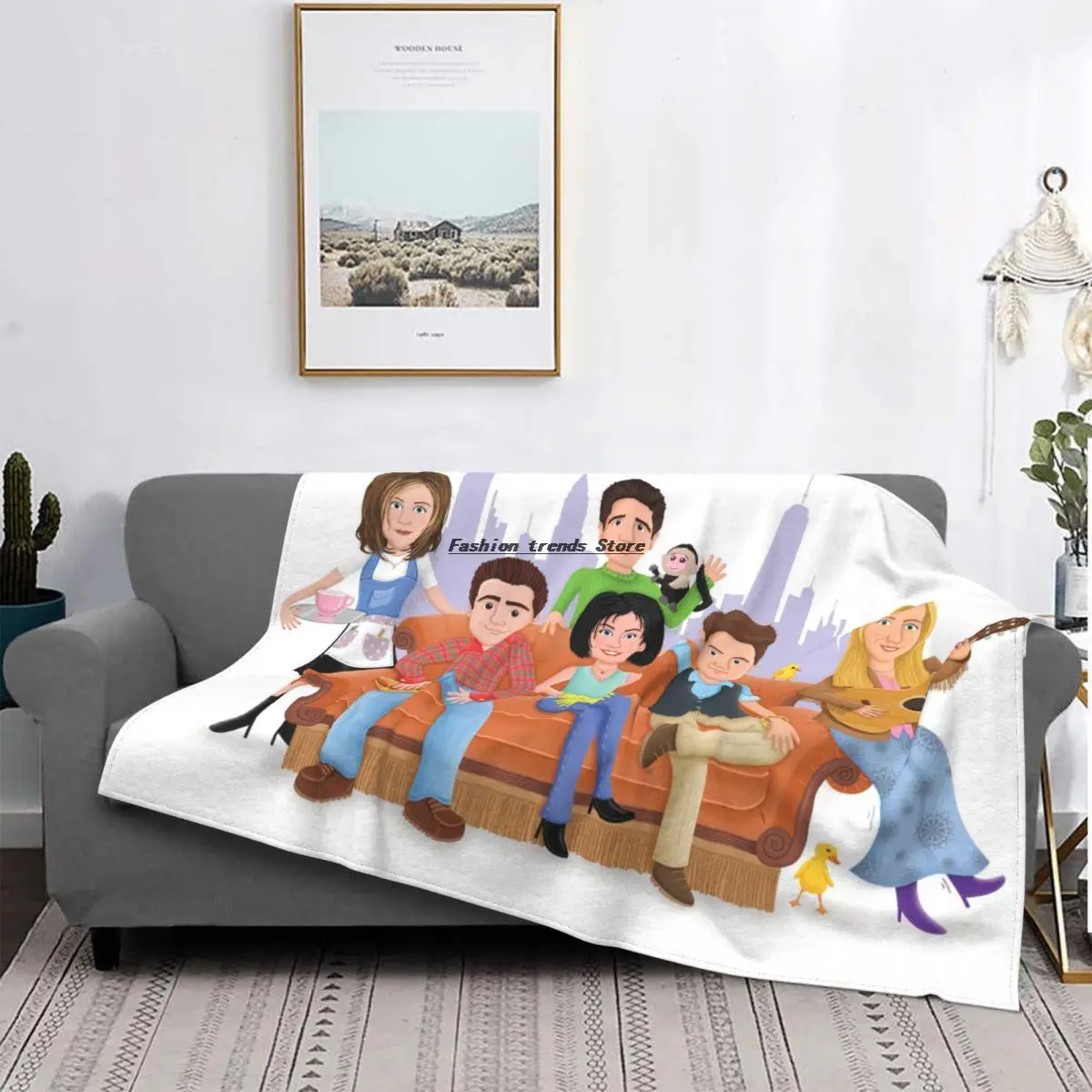 

Friends Rachel Green Sitcom Characters Portable Warm Throw Blankets for Bedding Travel