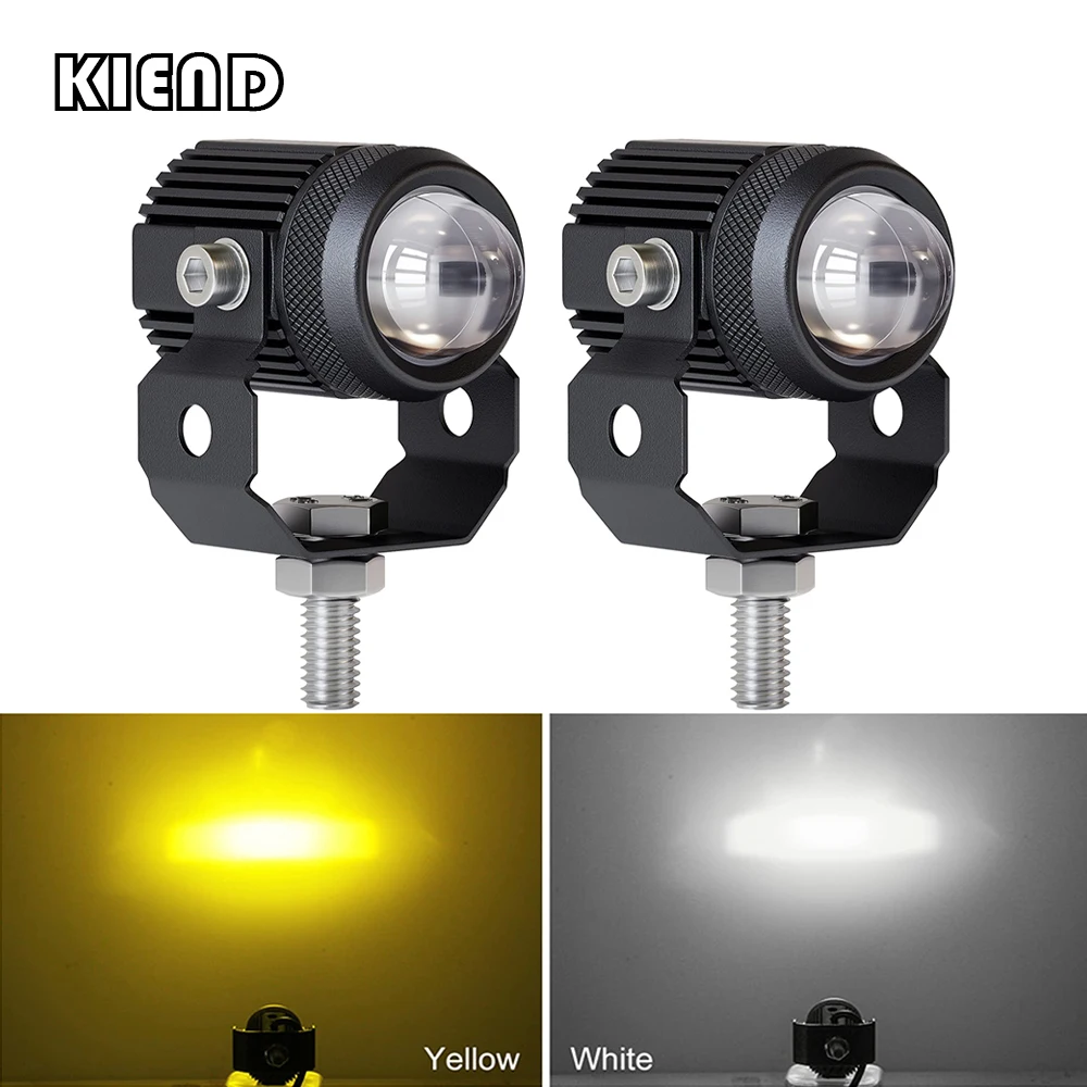 

Motorcycle LED Headlights 30W White and Amber 1.3" LED Aux Spotlight For Jeep Tractor Truck ATV UTV SUV Boat Driving Fog Lights