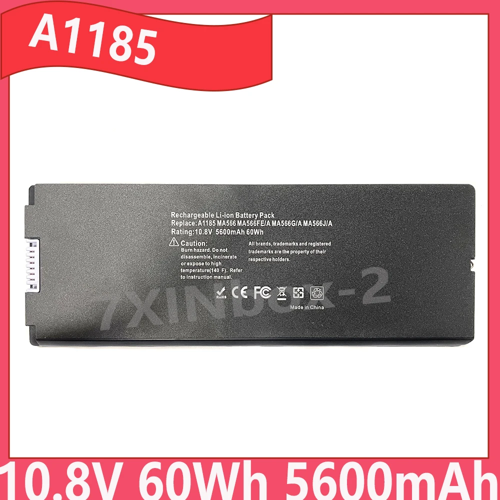 Фото Аккумулятор для ноутбука A1185 10.8V 60Wh 5600mAh для Apple MacBook 13 дюймов A1181 MA472 MA701 MA566 MB404*/A MA566G/A MB063*/A №1
