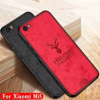 for xiaomi mi 5 case cloth pattern leather back cover silicone soft luxury shockproof business capa for xiaomi mi5 mi5 pro case