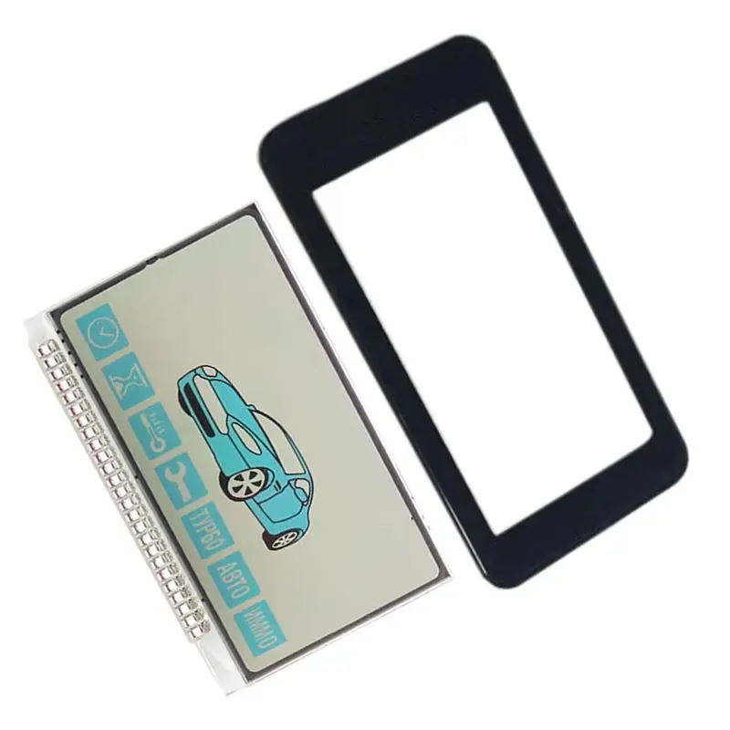 12 PCS/lot LCD Display with Metal Feet +Keychain Case Glass Cover For Car Alarm Starline E60 E61 E62 E65 E90 E91 E92 E96 E95 E85