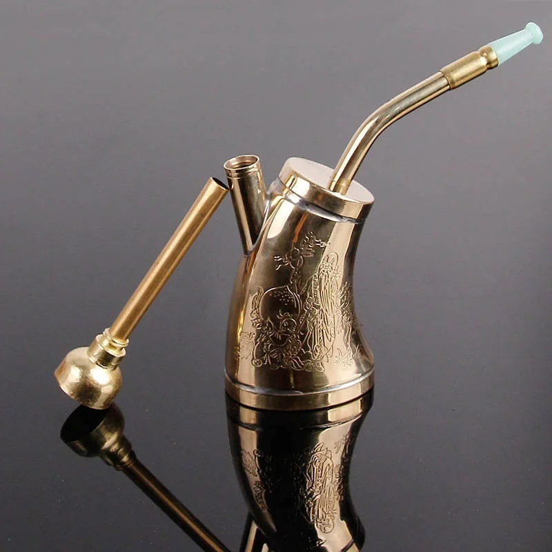 

Creative Multifunction Portable Water Filter Pipe Copper Hookah Smoking Pipe Tobacco Pipe Smoke Mouthpiece Cigarette Holder