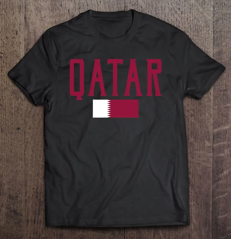 

Винтажные Футболки с принтом флага Катара, темно-бордовые футболки оверсайз, футболки с коротким рукавом, мужские рубашки, аниме футболка, м...