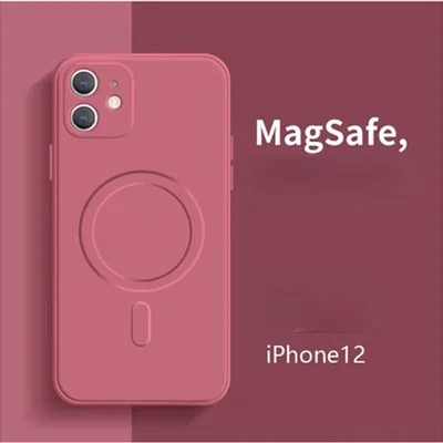 

Case for iPhone 13 Phone Case MagSafe Magnetic Wireless Charger X Liquid Silicone iphone12Promax Soft Case