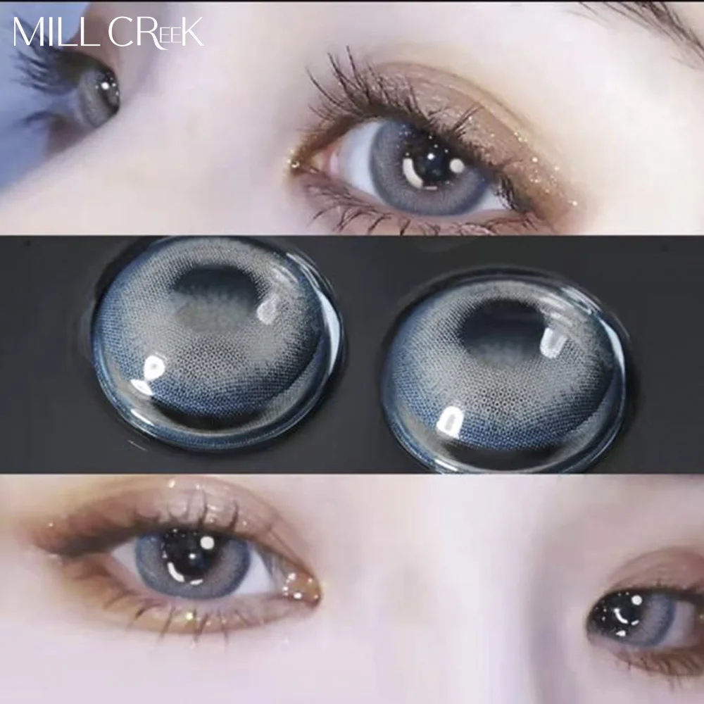 

MILL CREEK 1 Pair Myopia Colored Contact Lenses For Eyes with Diopter Fashion Natural Eyes Contacts Makeup Yearly Fast Shipping