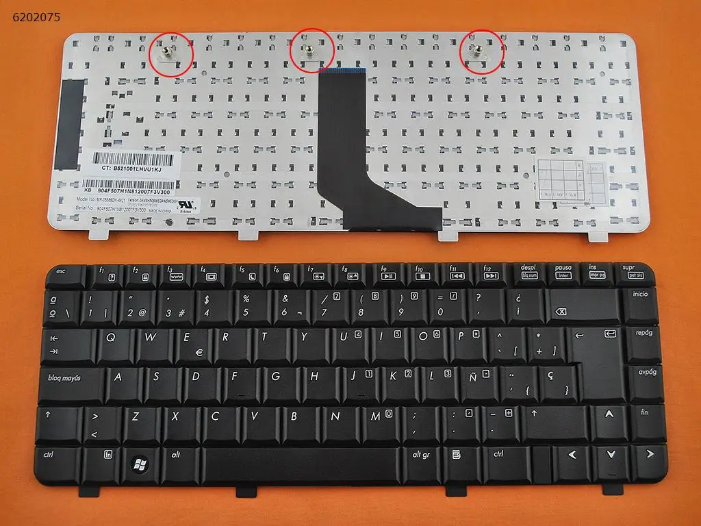

New Laptop SP Spanish Replacement Keyboard for HP DV2000 DV2500 V3000 V3100 V3500 V3700 BLACK NO Frame