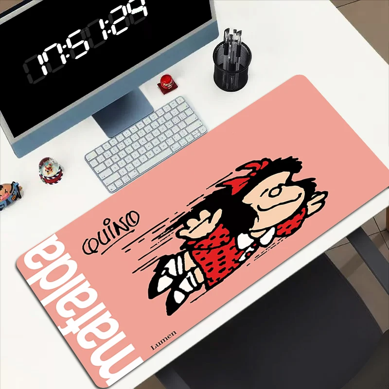 

Коврик для мыши Mafalda, большой Настольный коврик Xxl, игровые аксессуары, защитные коврики для ПК, игровая клавиатура, клавиатура