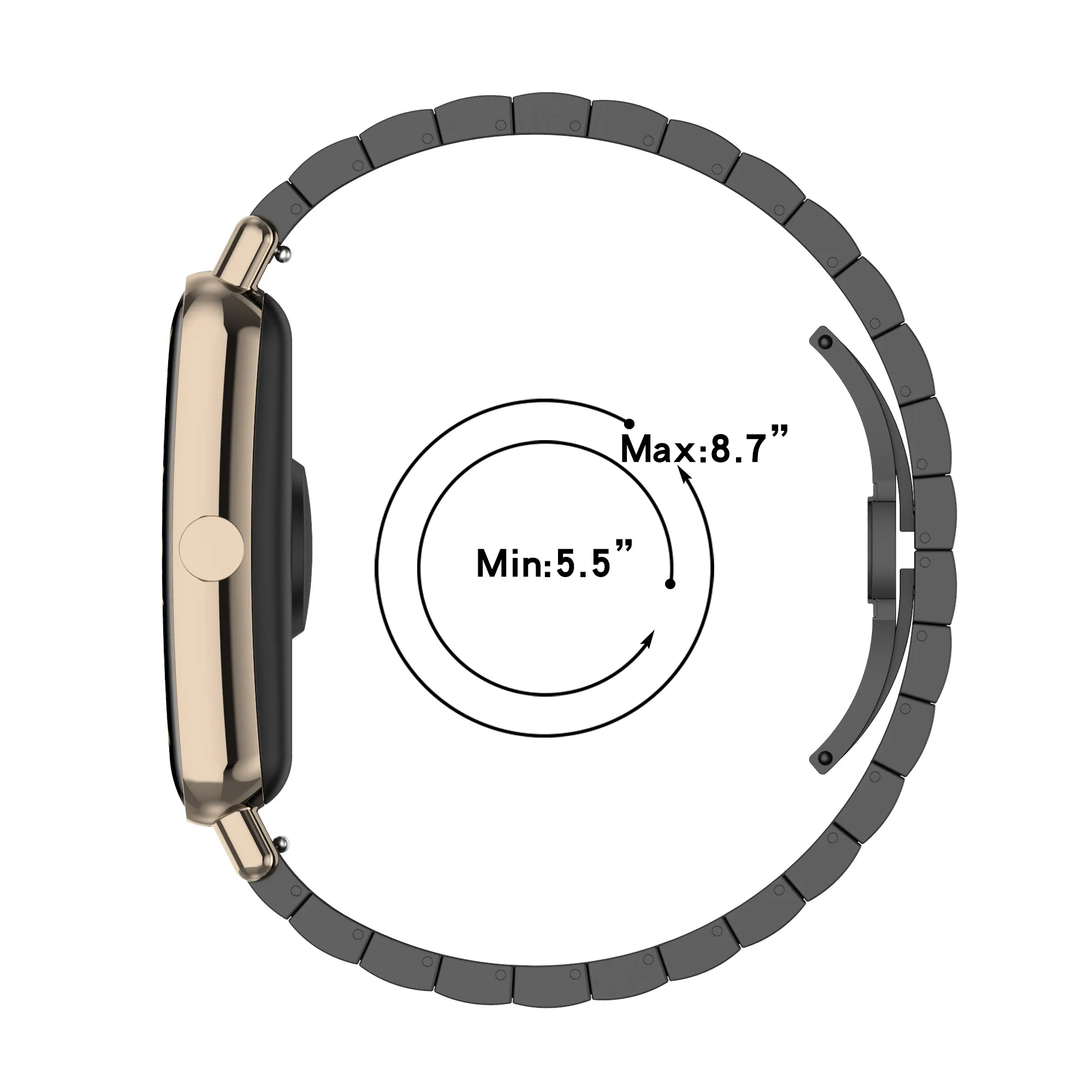 Butterfly buckle Watchband Metal Strap for HUAWEI WATCH FIT mini stainless steel Band Wristband Bracelet replace Accessories