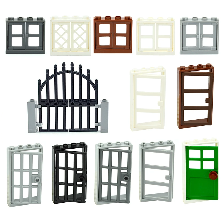 Конструктор MOC дверь и окно для друзей детали сборки конструктор сделай сам