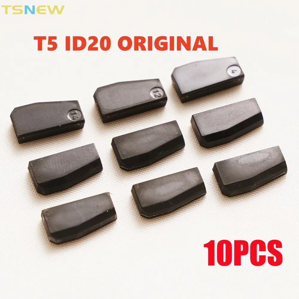 

10 шт. ОРИГИНАЛЬНЫЙ чип-транспондер T5-20, пустой карбоновый ID T5 для автомобильного ключа, кладбиновый чип для автомобильного ключа
