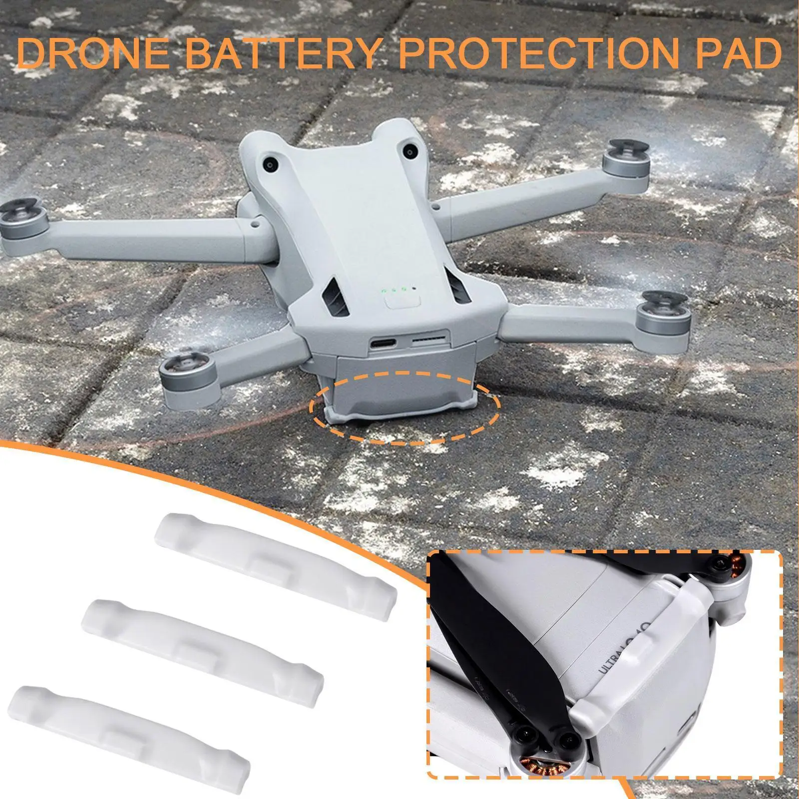 

Bottom Fuselage Pad For DJI Mavic Pro RC Drone Accessories Anti-scratch & Anti-wear Protection Parts 3pcs P8E0
