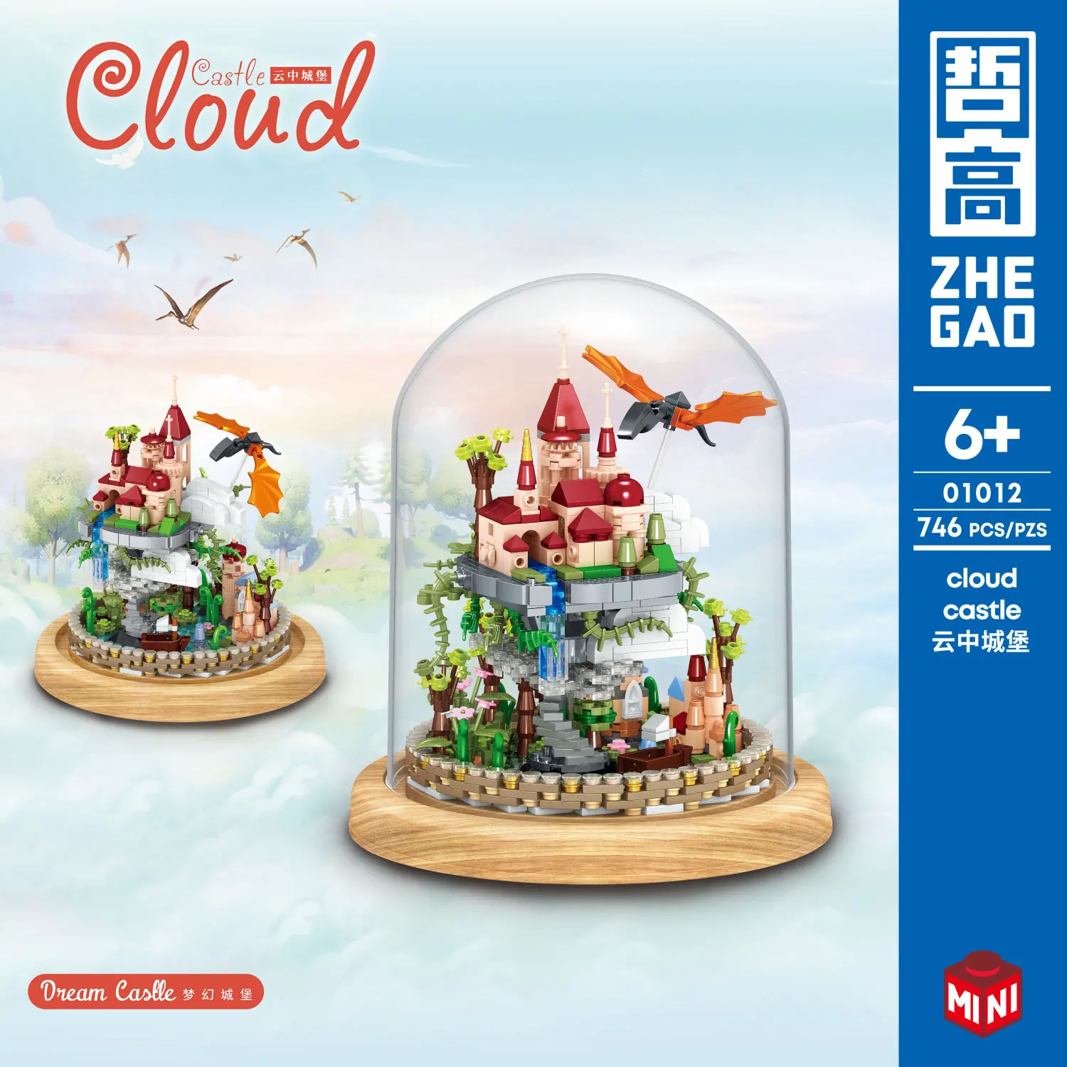 

746/835pcs MINI Floating Island Building Blocks Castle DIY Assembly Model Micro Particles Bricks Kids Toys for Children's Gifts