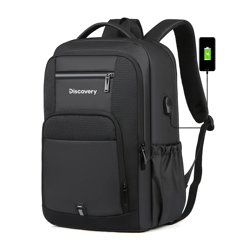 

DISCOVERBAG Large Capacity 15.6 inch Laptop Backpack Durable Daily School Bag Multifunctional USB Charging Port Water Resistant