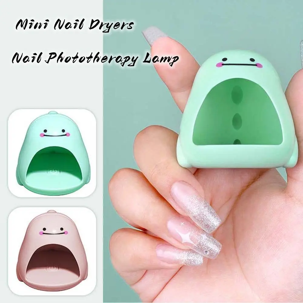 

Small Portable Nail Lamp Dryer Gel Polish Curing Manicure Machine Single Finger Egg Shell Dinosaur USB Charging Lamp Nail Tools