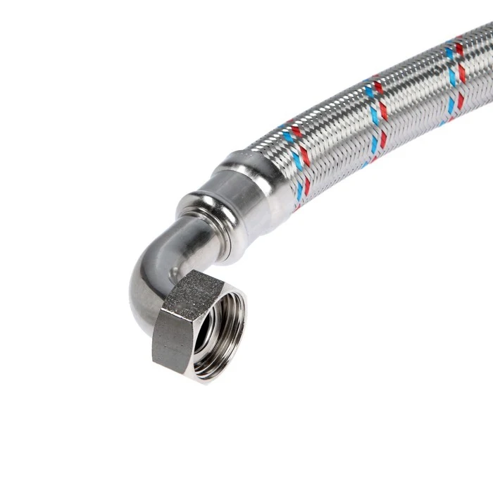 Подводка гибкая для воды AQUALINE Гигант внутренняя/внутренняя резьба 1&quot угловая 100