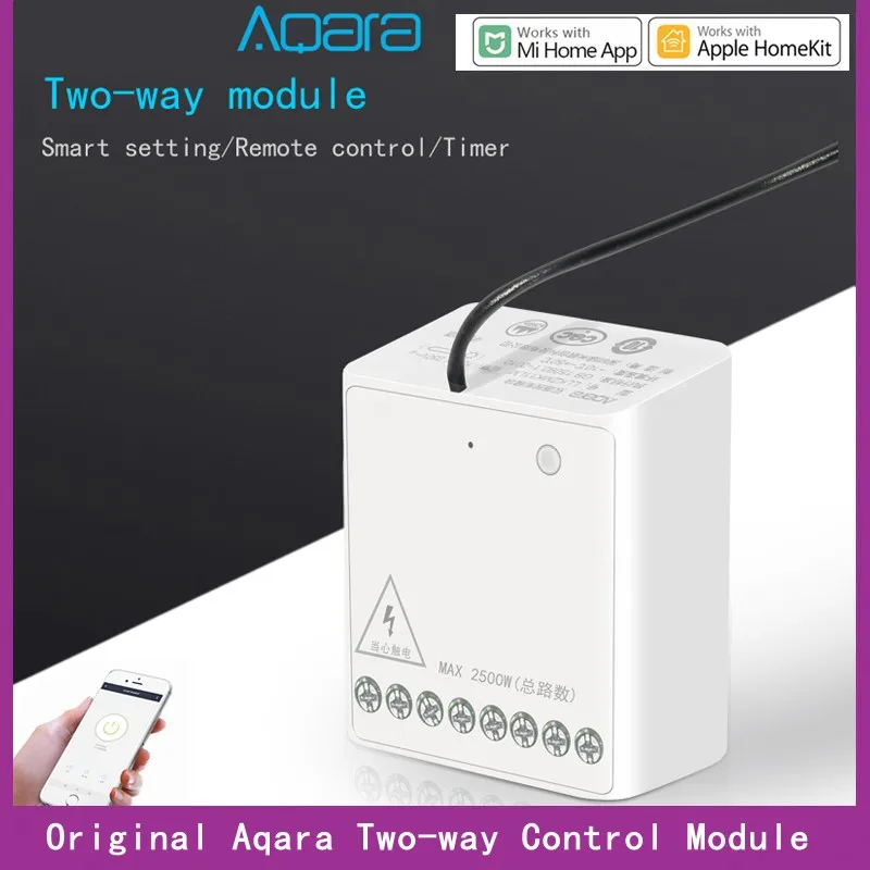

Original Aqara Two-way Control Module Wireless Relay Controller 2 Channels Works With Xiaomi Home Mijia Homekit APP Smart Home