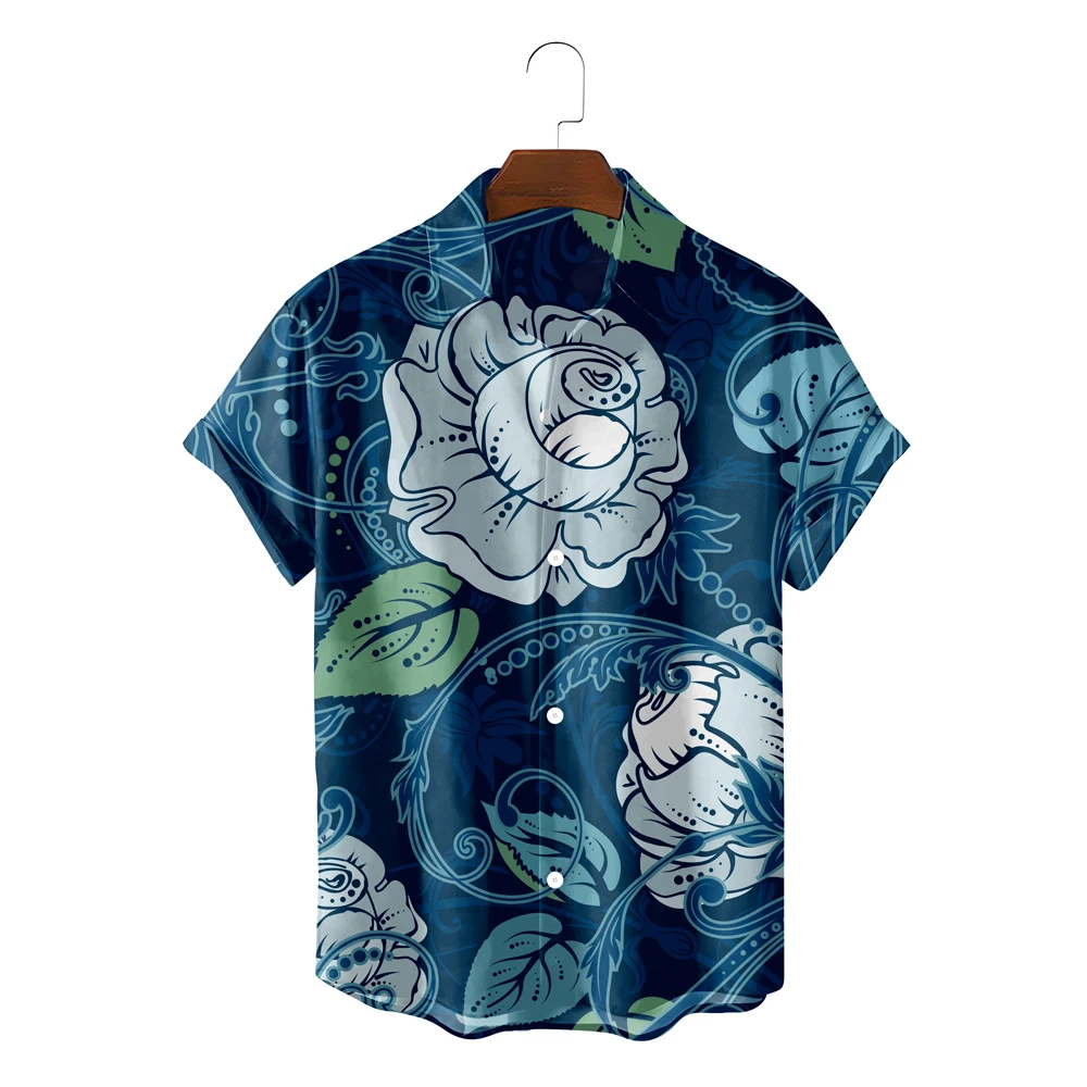 

2022 Vintage Clothes 3d Print Hawaiian Shirt Loose Summer Short Sleeve Men's Casual Fashion Top Summer Short Sleeve Men Shirt