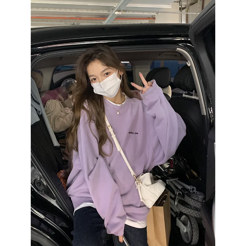 

Top women's short long-sleeved simple loose warm fashion hooded autumn and winter short coat ladies ladies