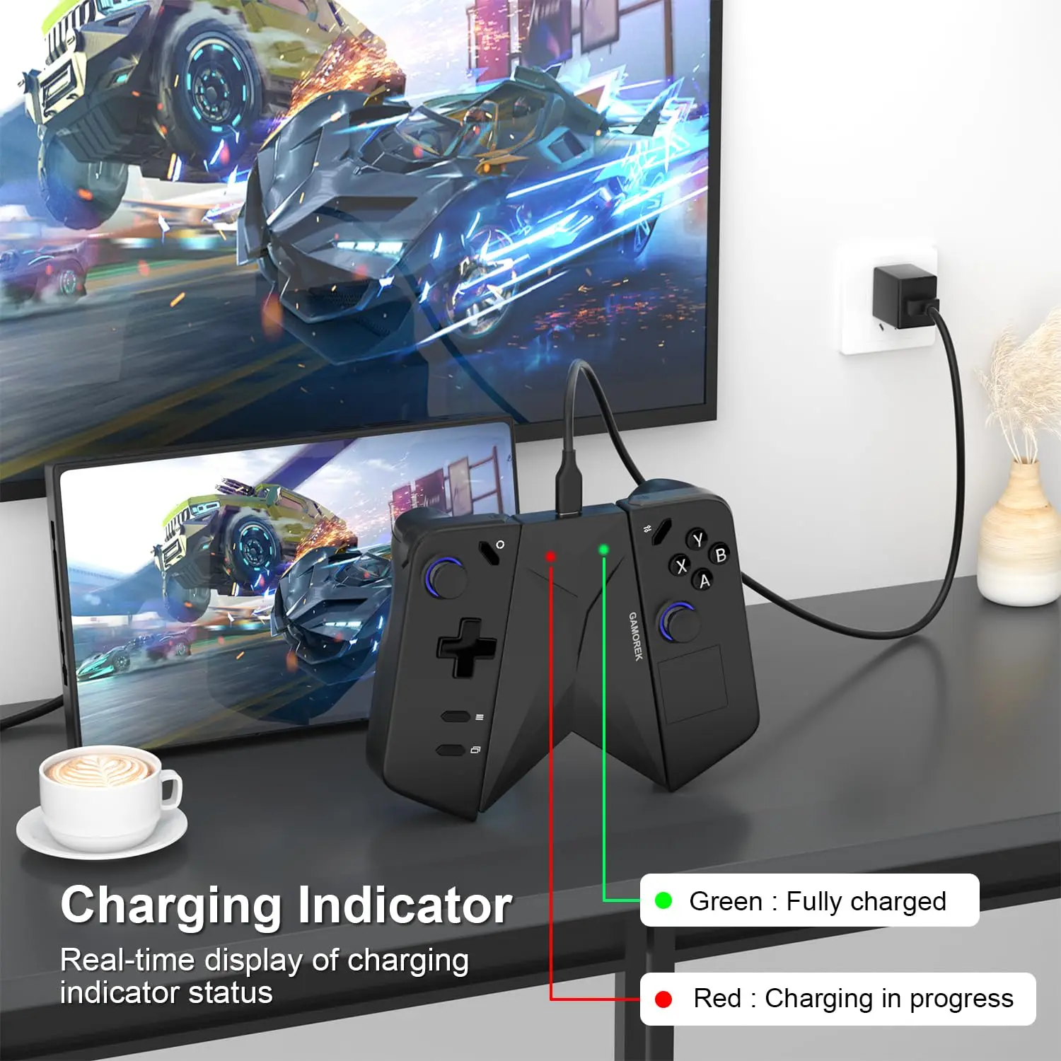 Фото Зарядный коннектор-грип для контроллера Gamorek, совместимый с Legion Go/Legion Go 2 №3