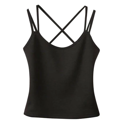 Double strap cami top - купить недорого | AliExpress