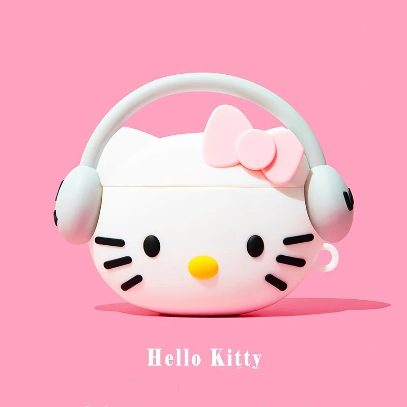 Наушники Kawaii Sanrio аксессуары Airpdos1 2 Pro3 Hello Kitty Apple Беспроводная Bluetooth защитная