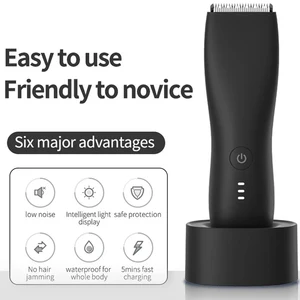 Electric Body Groomer Pubic Hair Trimmer for Men Balls Shaver Clipper Male Sensitive Private Parts R in USA (United States)